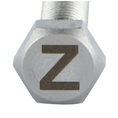 1 x Machine Screw Hexagonal Head 8X35 Stainless Steel A4 Engraving Letter LETTER Z