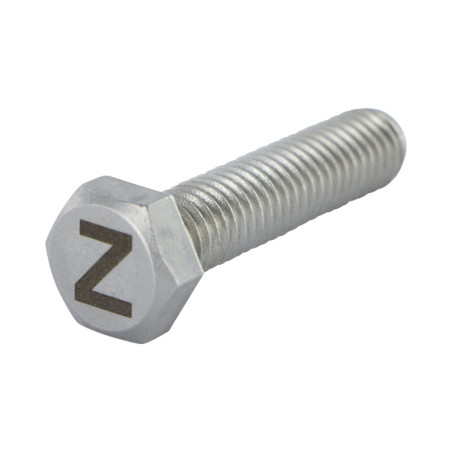 1 x Machine Screw Hexagonal Head 8X35 Stainless Steel A4 Engraving Letter LETTER Z