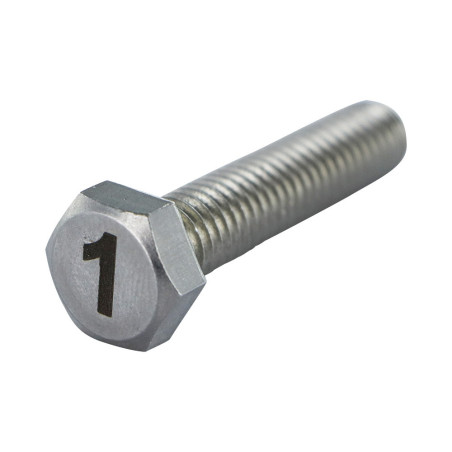 1 x Machine Screw Hexagonal Head 8X35 Stainless Steel A4 Engraving Letter FIGURE 1