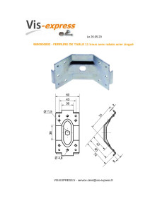 Table fitting 11 HOLES Zinc Plated 2