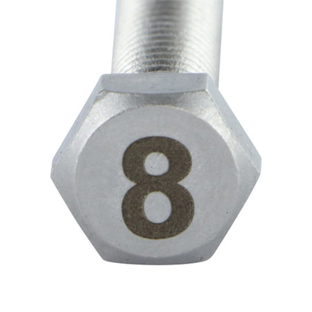 1 x Machine Screw Hexagonal Head 8X35 Stainless Steel A4 Engraving Letter FIGURE 8