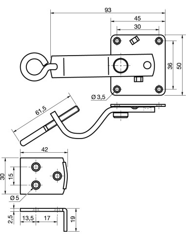 1 x Table fitting Screw Of REMINDER 3P Steel