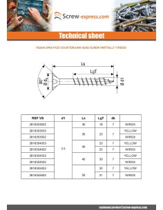 Screw Spax Countersunk Head Pozi PZ2 4X40 Thread Length:... 2