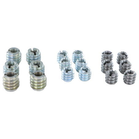 1 x Pack of 18 Self Tapping Insert Slotted Steel M6 M7 M8
