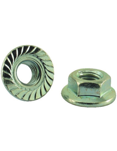 1 x Hexagonal nut Flange With Serration M5...
