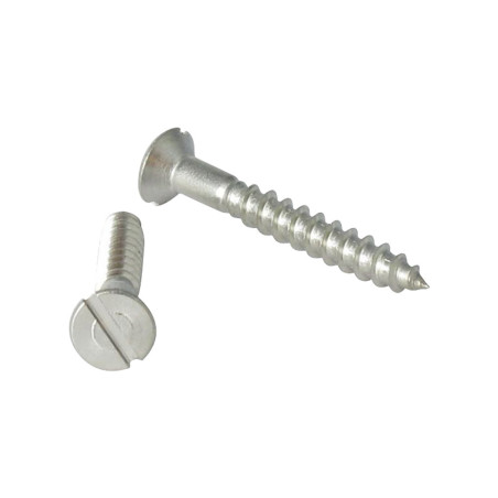 1 x Wood Screw Stainless Steel A2 Countersunk Head Slotted 4X20