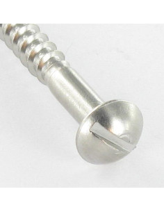 Wood Screw Stainless Steel A2 Round Head Slotted 2.5X12... 2