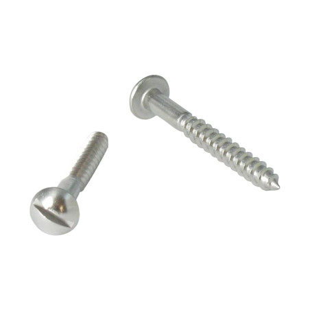 1 x Wood Screw Stainless Steel A2 Round Head Slotted 5X30
