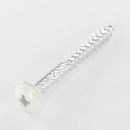 1 x Screw Floral Large Round Head Pozi 3 6X45 Aluminium Ral9016/Traffic Signalisation