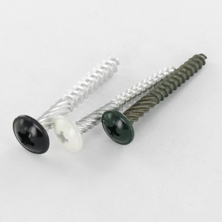 1 x Screw Floral Large Round Head Pozi 2 5X45 Aluminium RAL8003