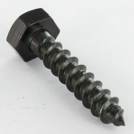 1 x Coach Screws/Hexagonal Head Wood 8X60 Black Zinc Plated