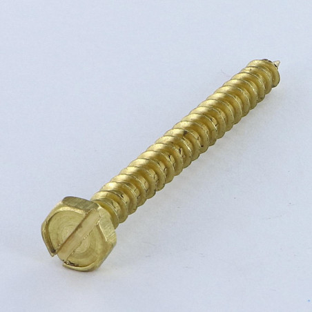 1 x Coach Screw Brass 6X60 THREAD TOTAL T.FEND