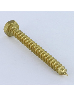 Coach Screws/Hexagonal Head Wood Brass 6X60 THREAD TOTAL... 2