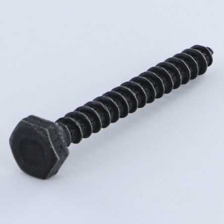 1 x Coach Screws/Hexagonal Head Wood 6X50 Reinforced black nickel-zinc steel - High corrosion resistance