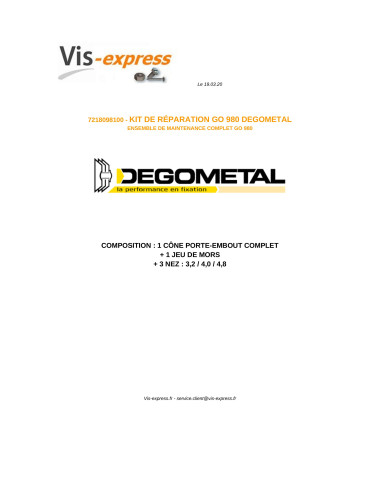 1 x KIT REPAIR GO 980