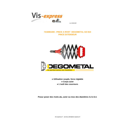 1 x DEGOMETAL GO rivet gun 810
