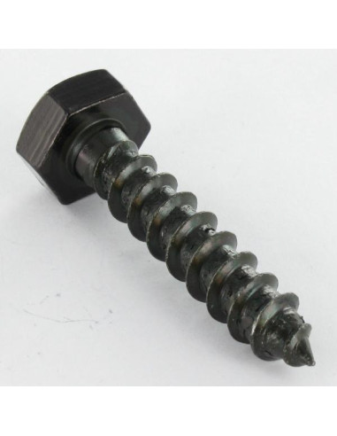 1 x Coach Screw 6X20 Black Zinc Plated