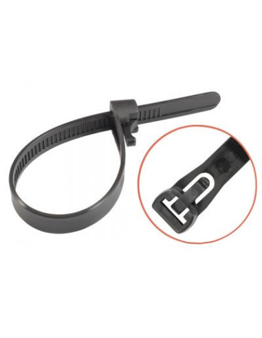 1 x Re-openable clamps 7.6X200 black nylon...