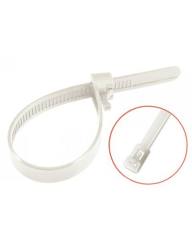1 x Re-openable clamps 7.6X300 white nylon...