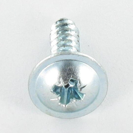 1 x Thread Rolling Screw wide domed head Pozi 2.9X6.5 With Serration Zinc Plated