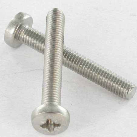 1 x Machine Screw wide domed head Pozi PZ1 M3X25 Stainless Steel A4 micro screw