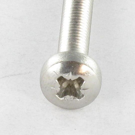 1 x Machine Screw wide domed head Pozi N°1 M2.5X5 Stainless Steel A4 micro screw