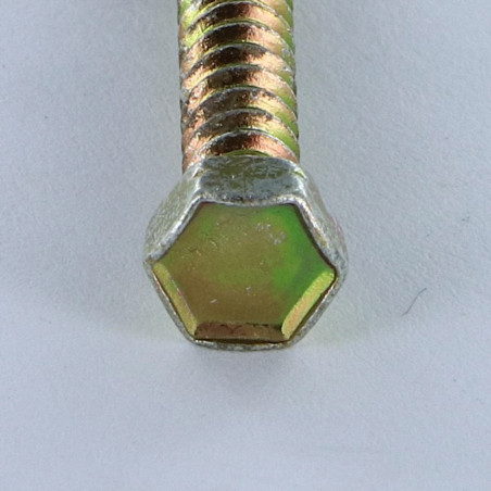 1 x THREAD ROLLING SCREW HEXAGONAL HEAD 3.5X25 YELLOW ZINC