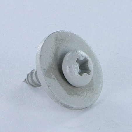 1 x Thread Rolling Screw wide domed head Pozi 3.5X13 to Washer Zinc Plated Ral7035/Light Grey