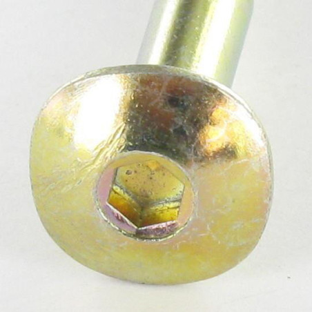 1 x Wood Screws Carriage Bolt 6X50 Hexagon Recess 4 Zinc Plated