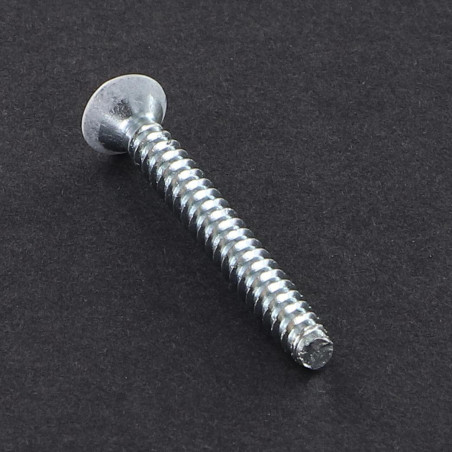 1 x Thread Rolling Screw Countersunk Head Pozi 3.5X32 Zinc Plated ZG Painted White Ral9016/Traffic Signalisation Without