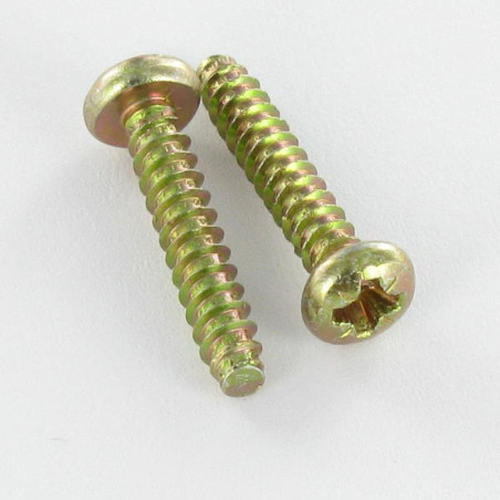 1 x Thread Rolling Screw Large Pan Head Pozi 3.5X19 Yellow Zinc Without Point