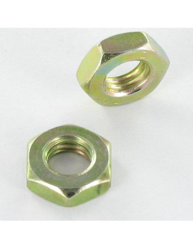 1 x Thin Nut M18 Fine Thread Pitch 150 Yellow Zinc