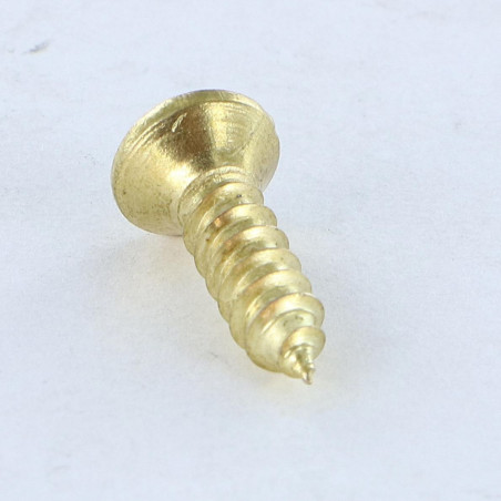 1 x THREAD ROLLING SCREW PAN COUNTERSUNK HEAD POZI 3.5X9.5 BRASS PLATED STEEL