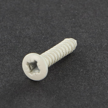 1 x Thread Rolling Screw Pan Countersunk Head Pozi 2.9X16 Zinc Plated Painted White R9003