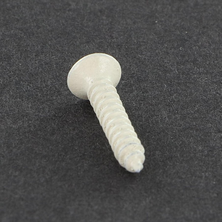1 x Thread Rolling Screw Pan Countersunk Head Pozi 2.9X16 Zinc Plated Painted White R9003