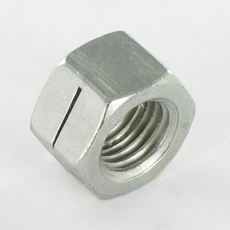 1 x Nut FR Slotted M14 H100 Pitch 150 Class 10 Zinc Plated