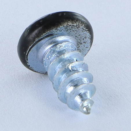1 x Thread Rolling Screw wide domed head Pozi 4.2X9.5 Zinc Plated Ral9005/Jet Black