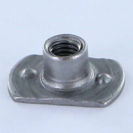 1 x Cylindrical Welding Nut M6 Interior boss 19X11 Steel