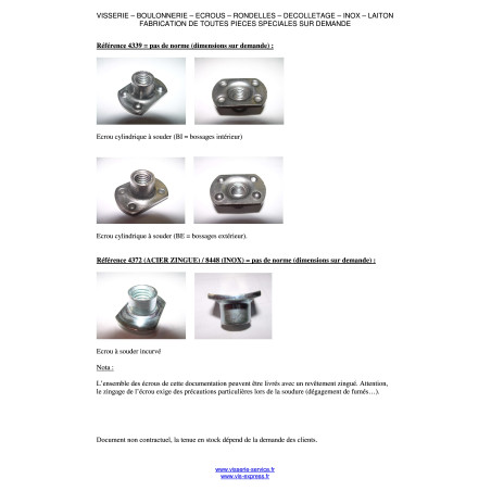 1 x Hexagonal nut Welding M12 Steel