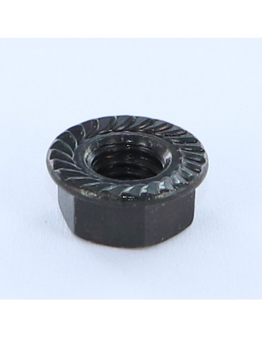 1 x Flange nut With Serration M5 Black Zinc Plated