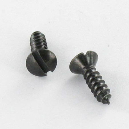 1 x THREAD ROLLING SCREW PAN COUNTERSUNK HEAD SLOTTED 4.8X25 BLACK ZINC PLATED