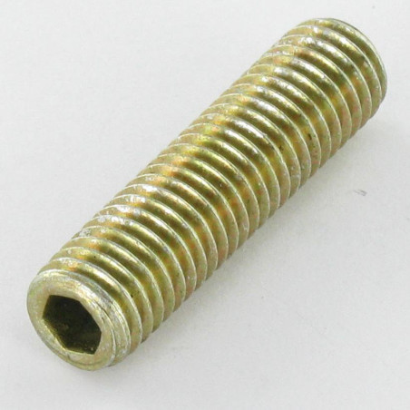 1 x Machine Screw Socket Head Hexagon Recess Hexagon Socket 5 M10X40 Flat Point Yellow Zinc