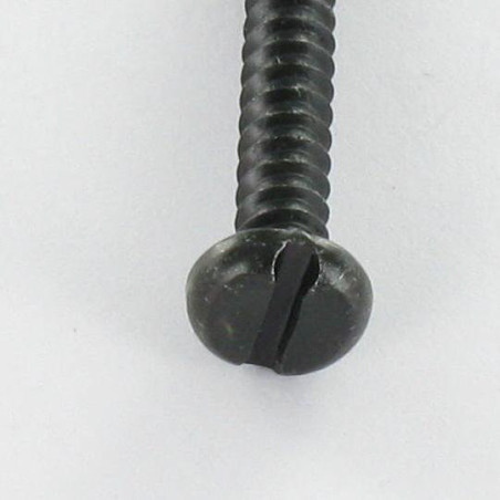 1 x Thread Rolling Screw Pan Head Slotted 3.5X16 Black Zinc Plated