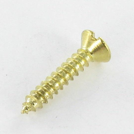 1 x THREAD ROLLING SCREW COUNTERSUNK HEAD SLOTTED 2.9X16 BRASS PLATED STEEL