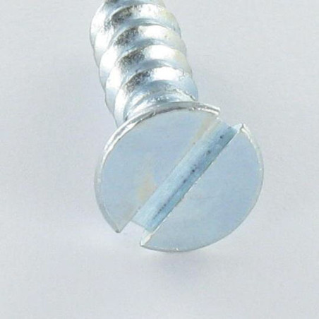 1 x Wood Screw Countersunk Head Slotted 6X80 Zinc Plated