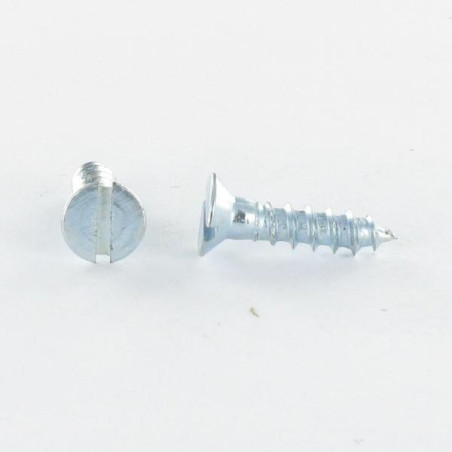 1 x Wood Screw Countersunk Head Slotted 6X40 Zinc Plated
