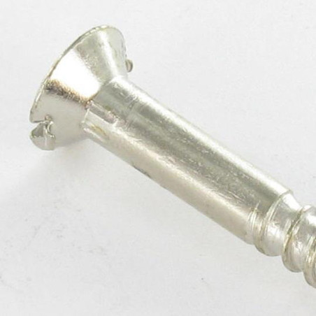 1 x Wood Screw Countersunk Head Slotted 5X45 Plain Chromed