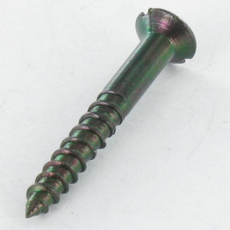 1 x Wood Screw Countersunk Head Slotted 5X40 Black Zinc Plated