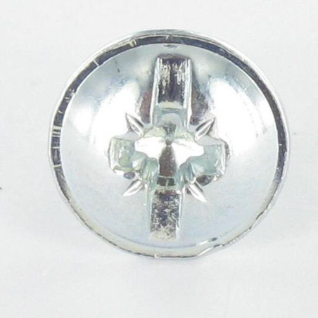 1 x Screw Mushroom Pozi And Slotted M6X15 With Serration Zinc Plated