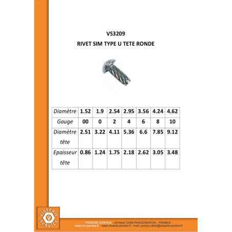 1 x Hammer Drive Screws Type u Round Head 3.56X 3/16 Nickel Plated